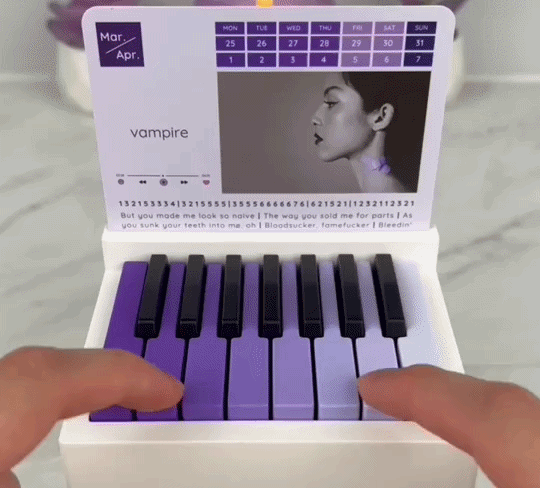 Olivia Piano Calendar - 2027